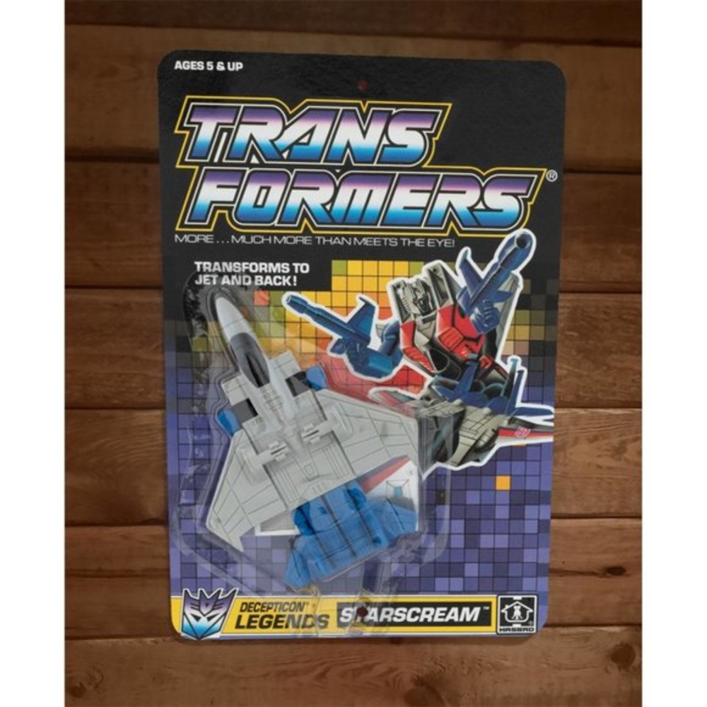 Starscream Decepticon Transformers Toy‎ on Card Art 8x12 Metal Wall Sign Poster